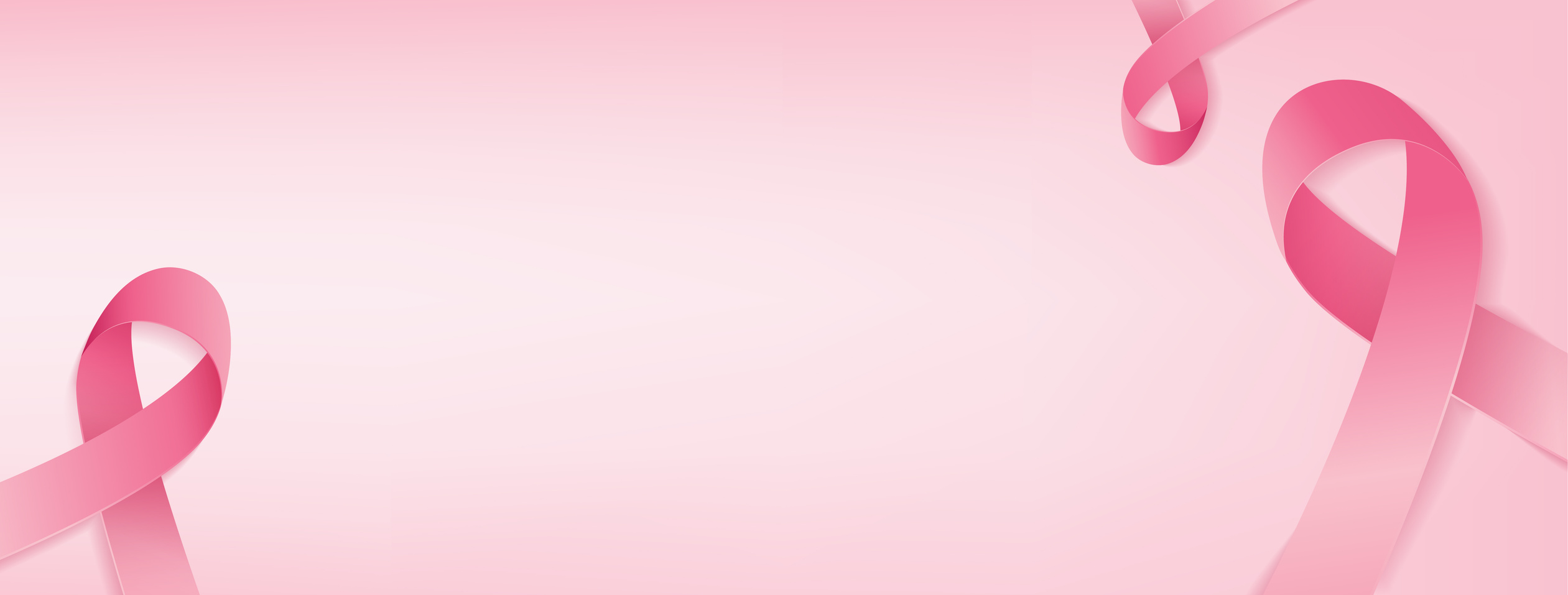 Woman breast cancer awareness day  banner background with pink ribbon